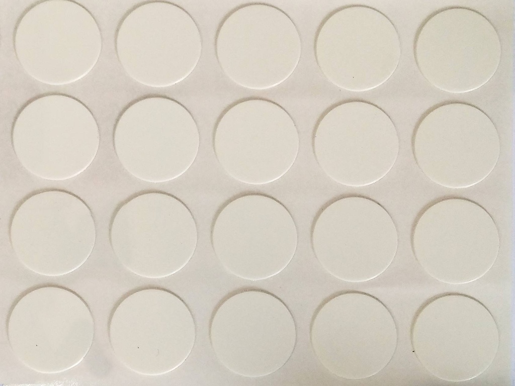 TAPON ADHESIVO BLANCO D.16MM BLISTER DE 20 UNIDADES