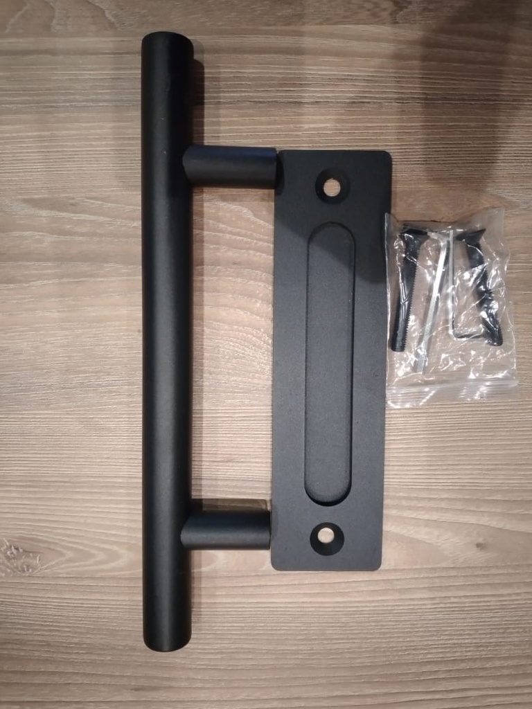 TIRADOR PARA BARN DOOR NEGRO L=300