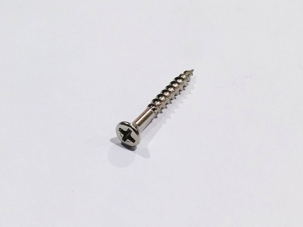 TORNILLO PB NIQ 6X1-1/4" Union por la cara del tablero de 18mm