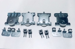 [1537] KIT RUEDAS P/ CLOSETS PLANO ZINC  (P/ 2 PUERTAS, 8 PZAS). USO COD-1539,2619