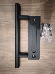 [1686] TIRADOR PARA BARN DOOR NEGRO L=300