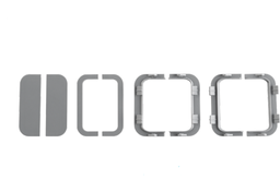 [0830] GOLA "C" TERMINALES CUBREFALTA KIT DE GOLA  ALUMINIO "C" PVC GRIS USO 0920